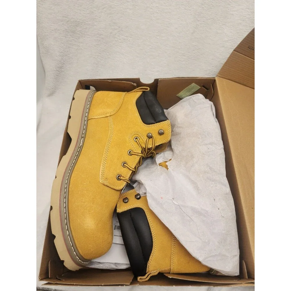 Brahma Leather Work Boots Steel Toe Wheat Bravo II Men Size 14 NWT